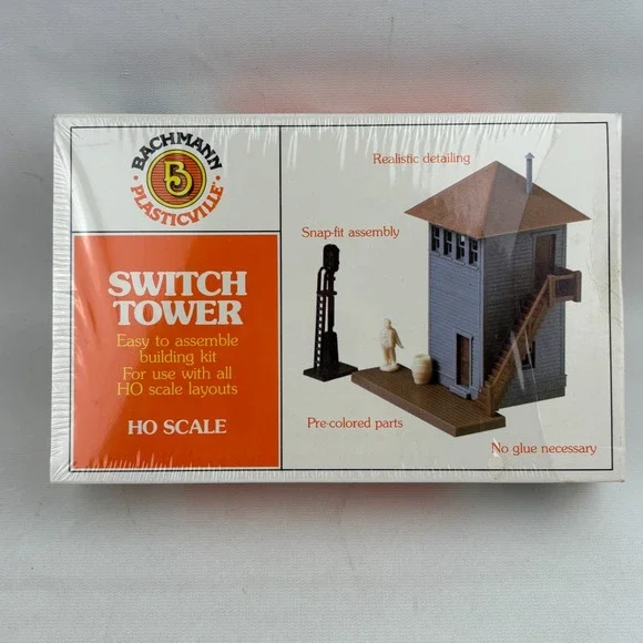 Bachmann Switch Tower Ho Scale Kit Plastic Model Building 2632 Open Complete - Picture 1 of 4